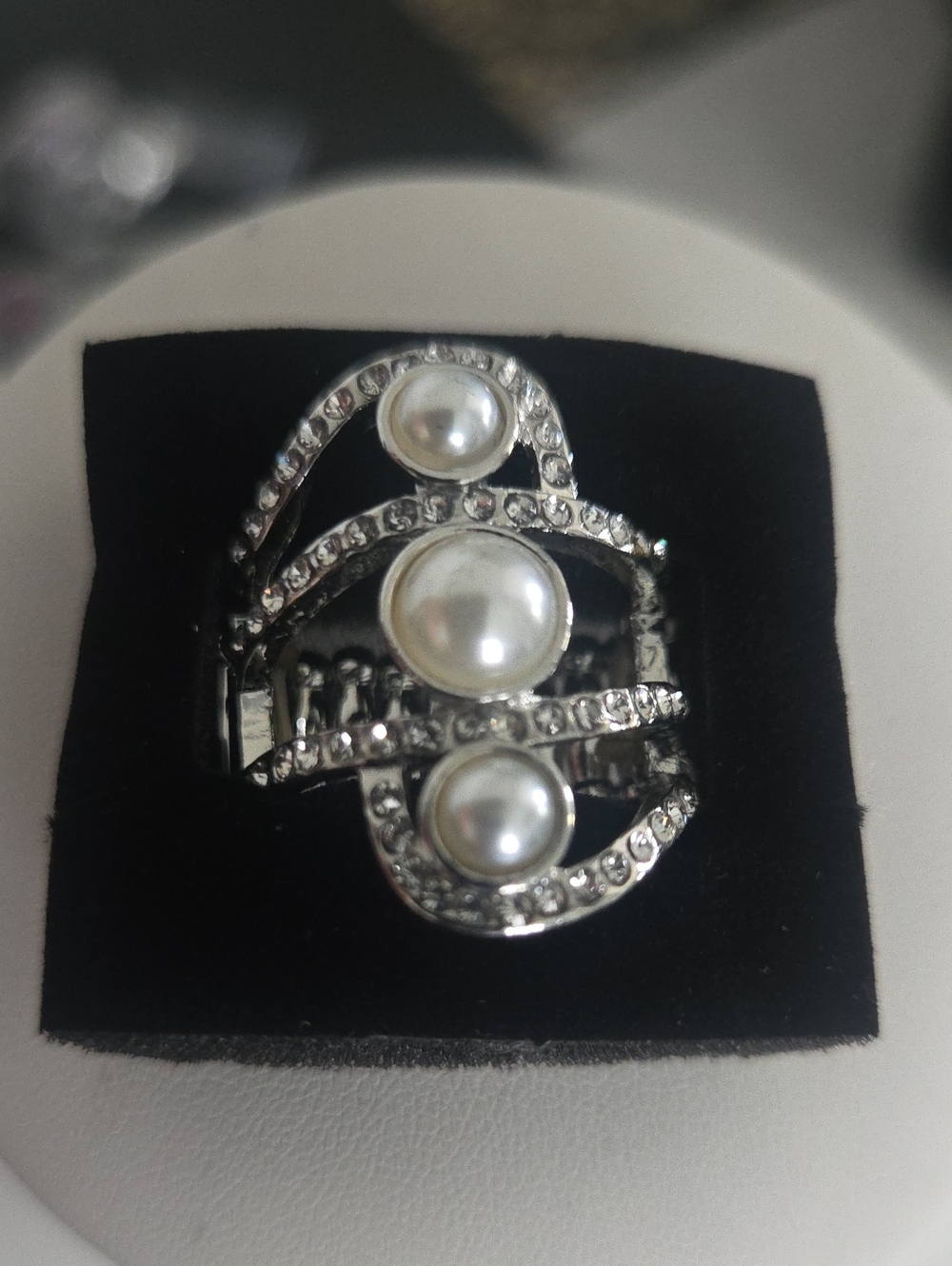 Paparazzi Color Me Envious White Ring NWT